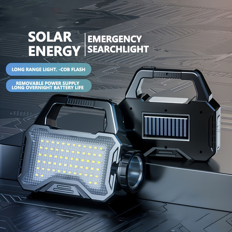 NNETM Rechargeable Portable Solar LED Flashlight (1200mAh)