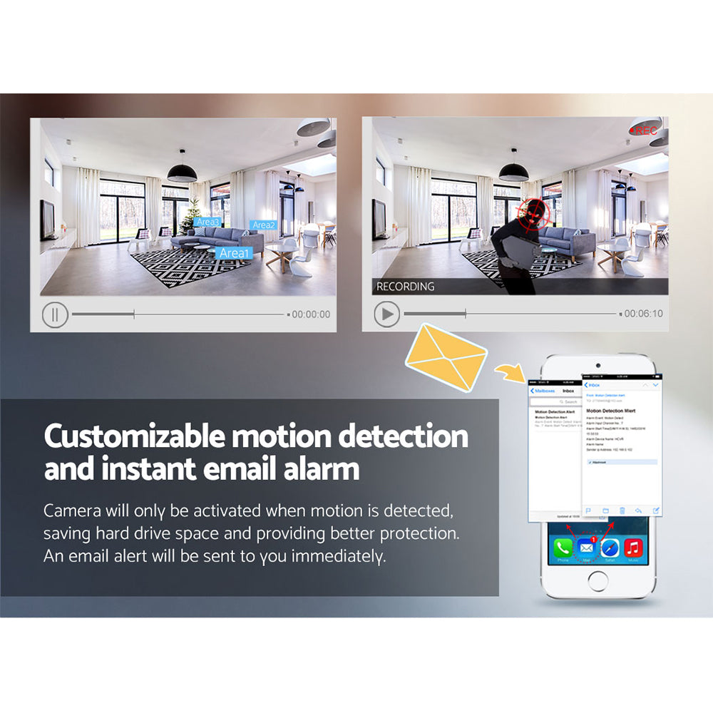 NNEDSZ -1080P Wireless Security Camera System IP CCTV Home